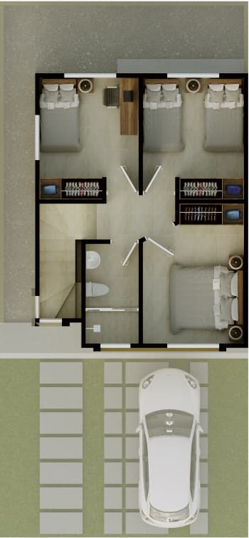 Plano de Planta Alta — Modelo Gibraltar