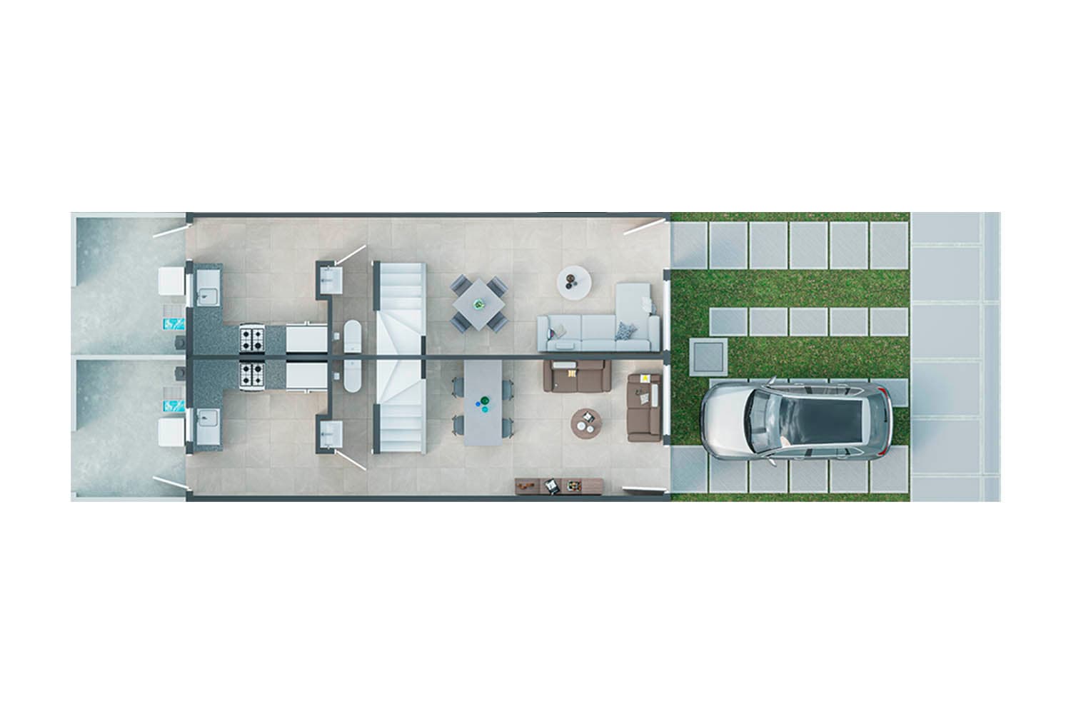 Plano de Planta Baja — Modelo Platino 4R